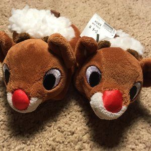 Rudolph Reindeer 0-6M Christmas Booties NWT